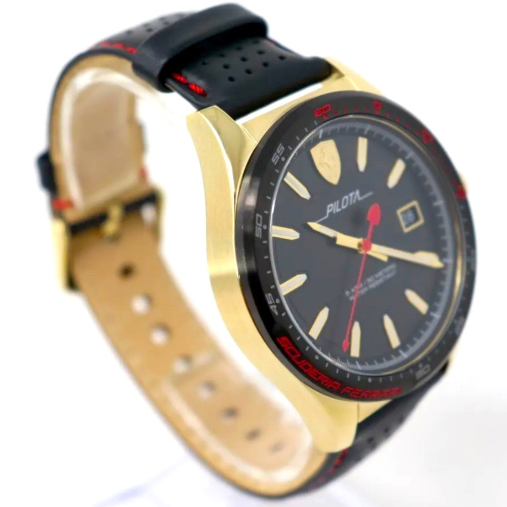 Ferrari Analog casual Pilota Black Mens Watch